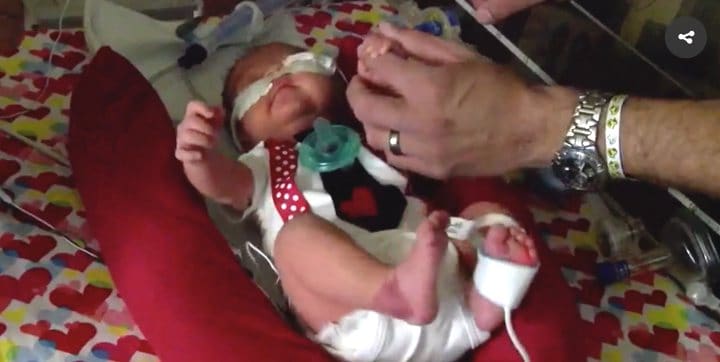 NICU Nurses make Valentine's Day outfits for littlest patients.