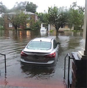 hurricane experience nurse flood car