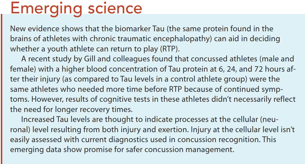 concussions prevention assessment management emerge science