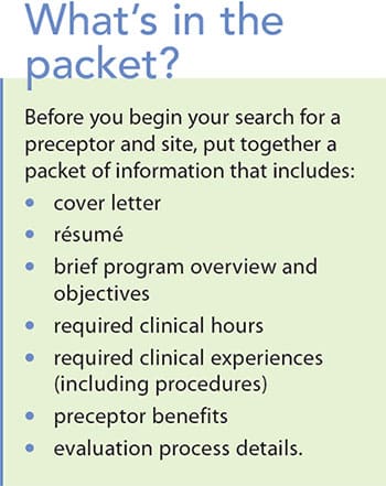 landing clinical practicum preceptor packet