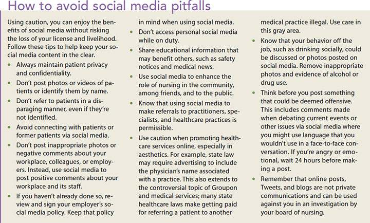 social media nursing license risk avoid pitfalls