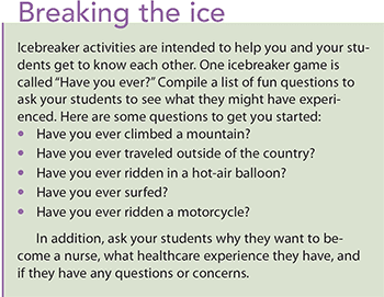 6 tips clinical nurse educators breaking ice