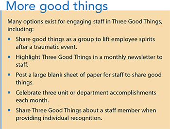 three good things build resilience and improve well being more