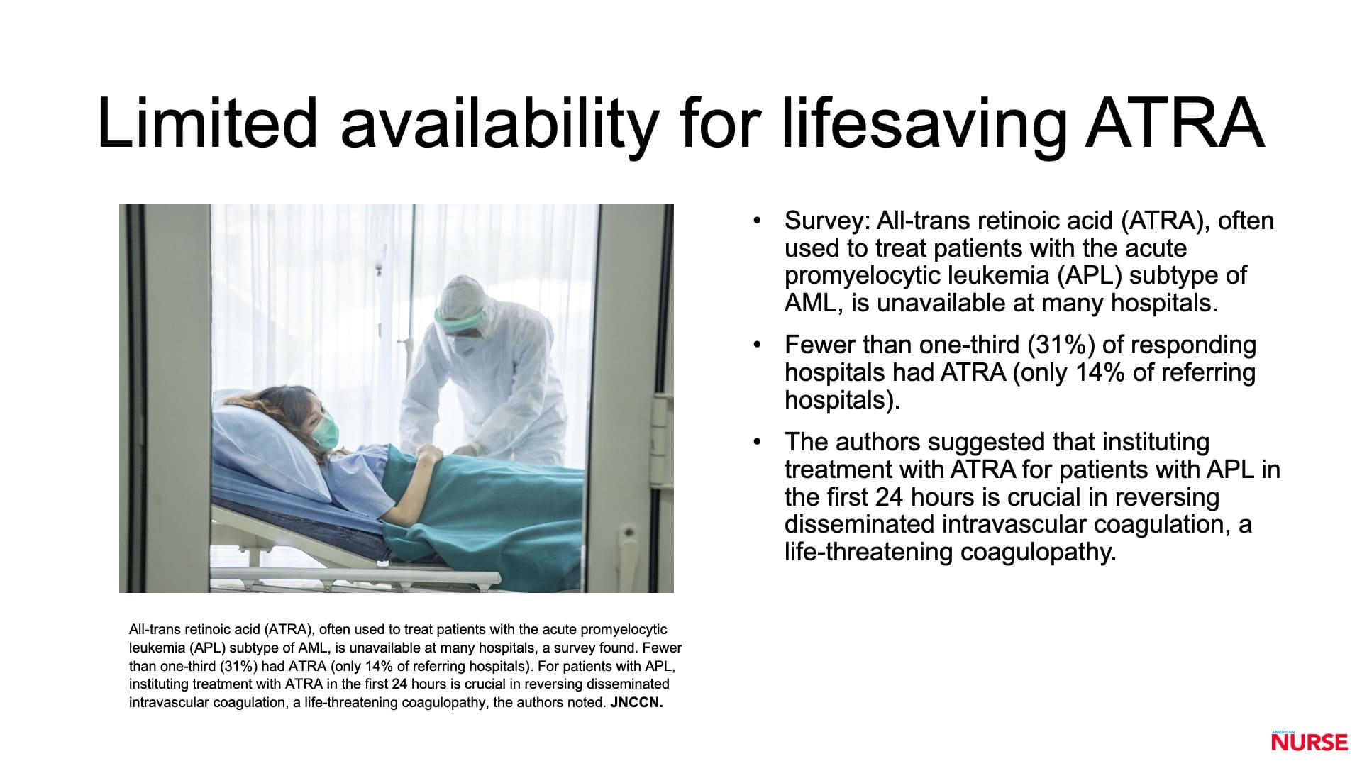 limited availability for lifesaving atra