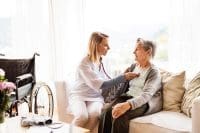 nurse providing home elder care